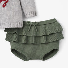 Load image into Gallery viewer, Grey Santa Baby Sweater &amp; Bloomer Set
