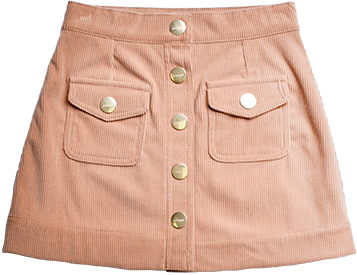 Camel Corduroy Skirt