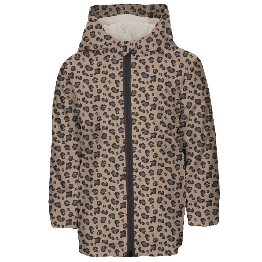 Cheetah Sherpa-Lined Raincoat