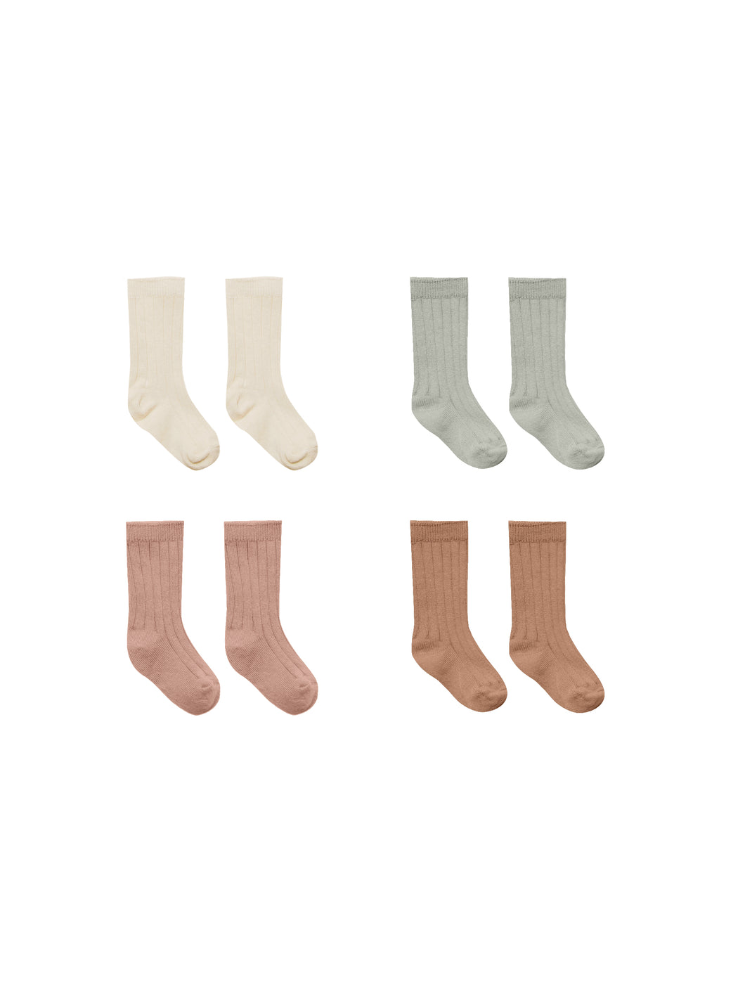 4pk Sock Set - Ivory/Pistachio/Lilac/Clay