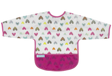 Load image into Gallery viewer, Doodle Hearts Sleeves Bib
