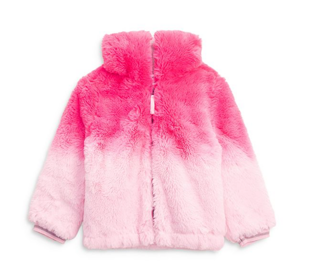 Azalea Dip Dye Faux Fur Coat