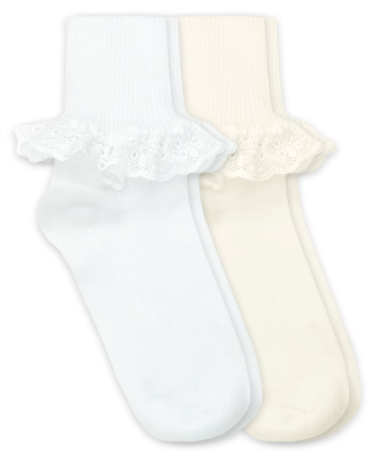 Ivory/White Lace Sock 2pk