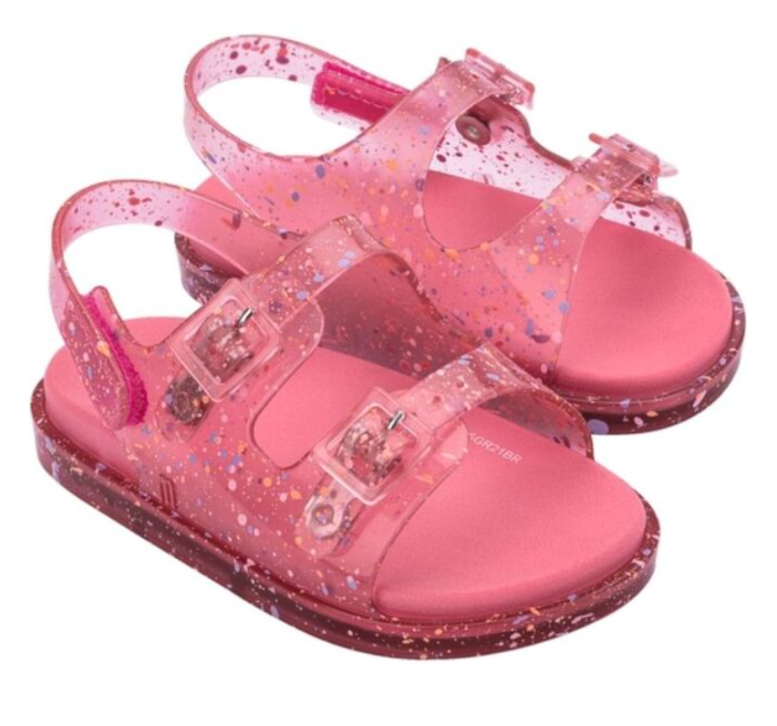 Pink Glitter Wide Sandal