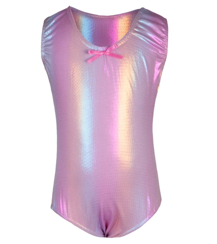 Rainbow Pink Leotard Bodysuit