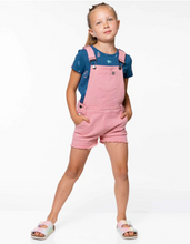 Load image into Gallery viewer, Pink Denim Short Overalls
