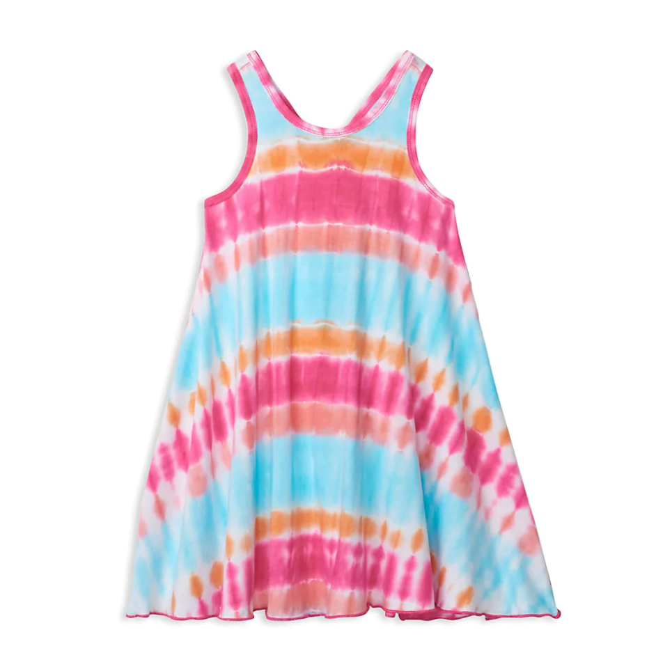 Summer Tie Dye Trapeze Dress