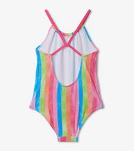 Load image into Gallery viewer, Rainbow Stripes One Piece Swimsuit
