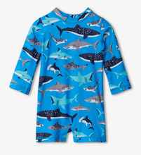 Load image into Gallery viewer, Shark School Rashguard Swimsuit
