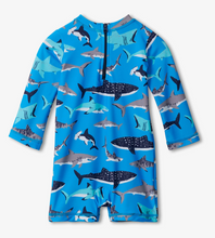 Load image into Gallery viewer, Shark School Rashguard Swimsuit
