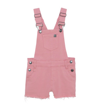 Load image into Gallery viewer, Pink Denim Short Overalls
