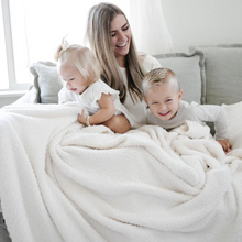 Load image into Gallery viewer, Ivory Bamboni Extra Large Throw Blanket

