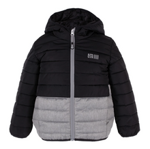 Load image into Gallery viewer, Black/Grey Puffer Coat
