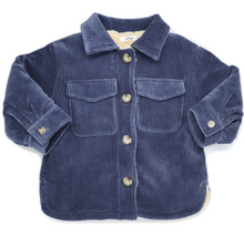 Load image into Gallery viewer, Dusty Blue Corduroy Shacket
