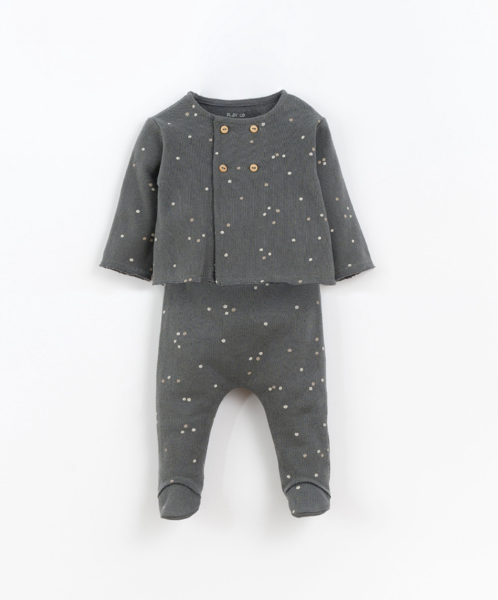 Grey Speckled Footed 2pc Set