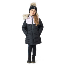 Load image into Gallery viewer, Lilac / Black Quilted Winter Coat
