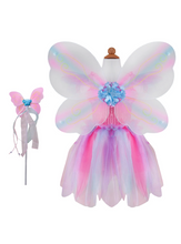 Load image into Gallery viewer, Butterfly Dress/Wings/Wand Set
