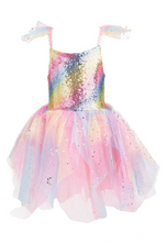 Load image into Gallery viewer, Rainbow Sequins Fairy Dress &amp; Wings Set
