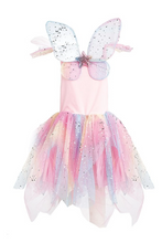 Load image into Gallery viewer, Rainbow Sequins Fairy Dress &amp; Wings Set
