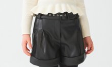 Load image into Gallery viewer, Faux Leather Belted Short

