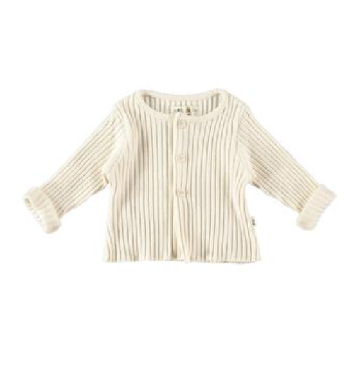 Ivory Ribbed Cardigan