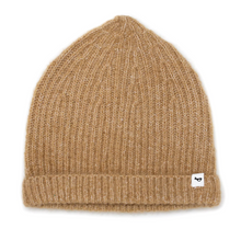 Load image into Gallery viewer, Latte Watchcap Fuzzy Knit Hat
