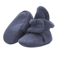 Load image into Gallery viewer, Denim Navy Fleece Booties
