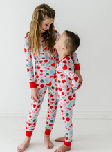 Load image into Gallery viewer, Grey Sweet Valentine Pajama Set
