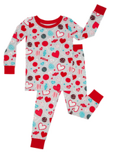 Load image into Gallery viewer, Grey Sweet Valentine Pajama Set
