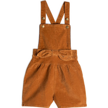 Load image into Gallery viewer, Camel Cord Overalls With Bow
