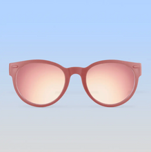 Load image into Gallery viewer, Dusty Rose Round Sunglasses Mirrored Rose Gold
