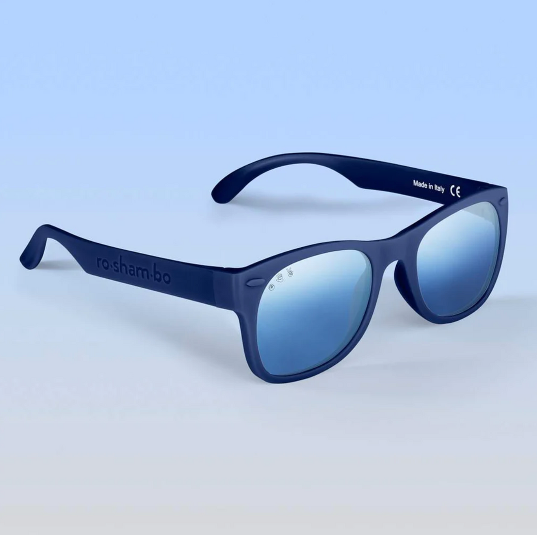 Navy Mirrored Chrome Sunglasses