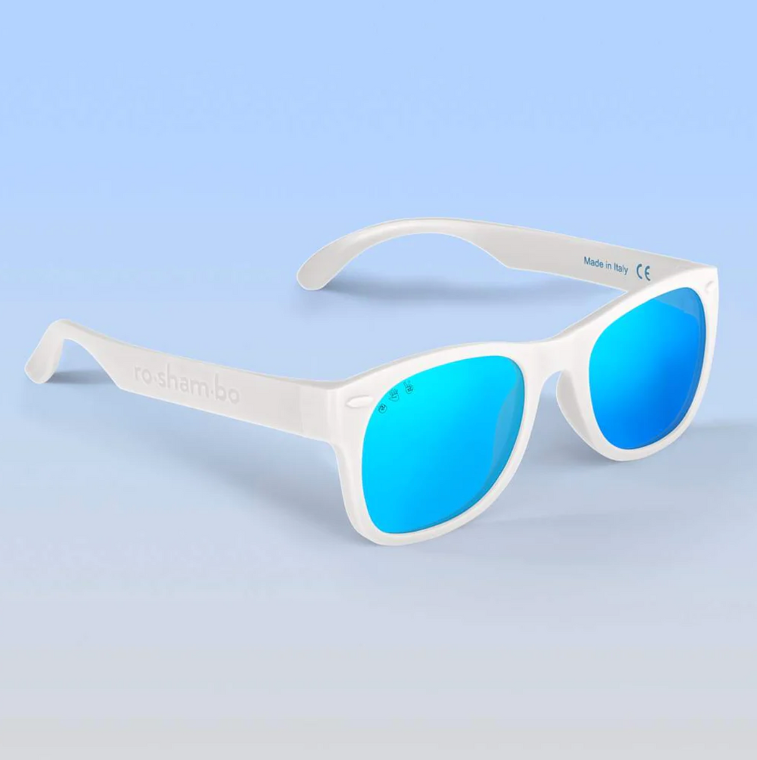 White Mirrored Blue Sunglasses