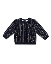 Load image into Gallery viewer, Navy Ruffle Knit Crewneck
