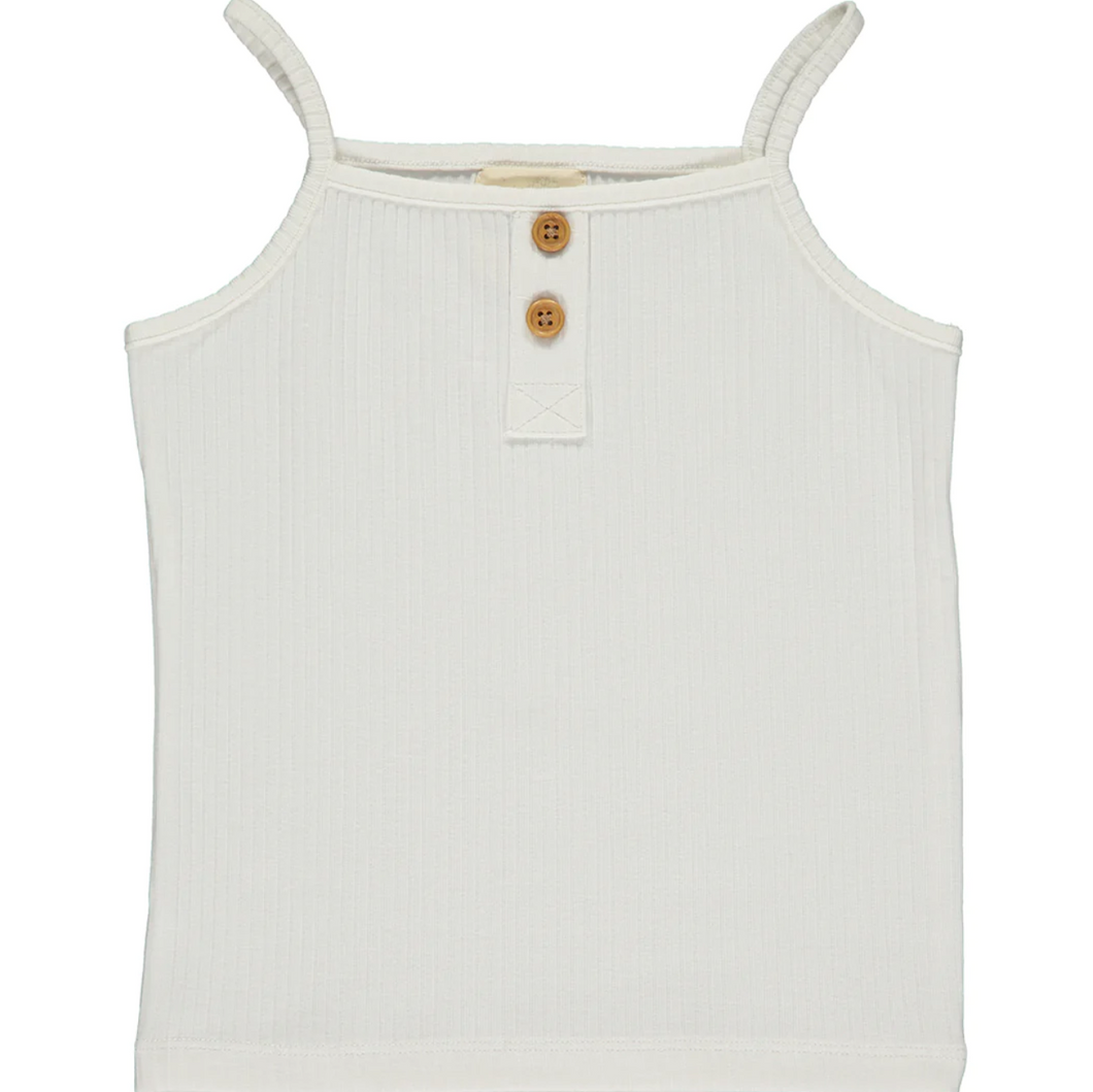 Karter Ribbed Tank In Cream