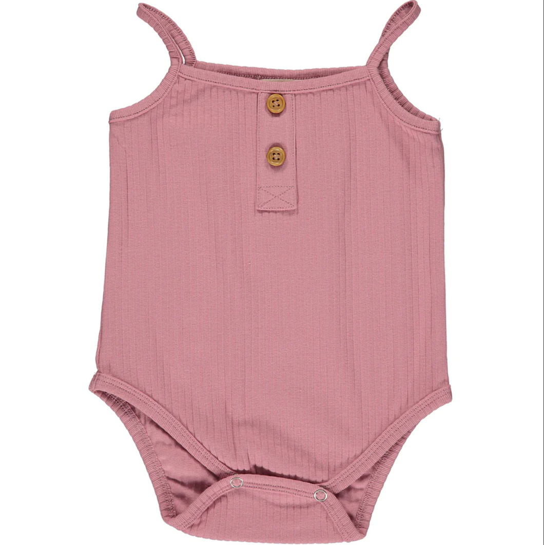 Karter Ribbed Onesie In Rose