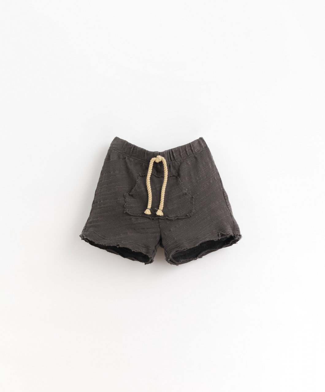 Charcoal Raw Edge Pocket Shorts