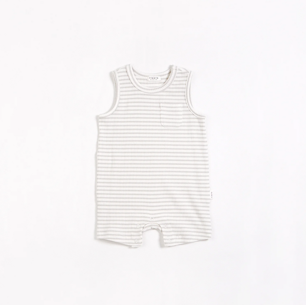 Lunar Rock Striped Shortie Romper