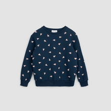 Load image into Gallery viewer, Navy Pizza Crewneck
