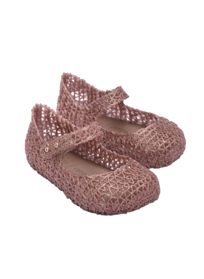 Rose Glitter Campana Papel Shoe