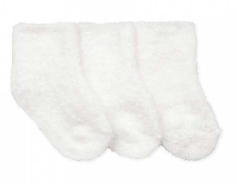White Fuzzy Socks (3-pack)