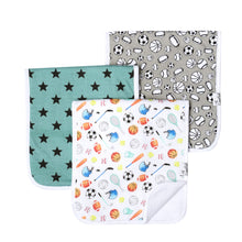 Load image into Gallery viewer, Varsity Burp Cloth Set (3-pack)

