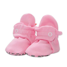 Load image into Gallery viewer, Baby Pink Cotton Gripper Bootie
