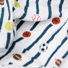 Load image into Gallery viewer, Play Ball Bamboo Muslin Swaddle

