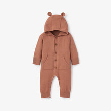 Load image into Gallery viewer, Rust Knit Hooded Coverall
