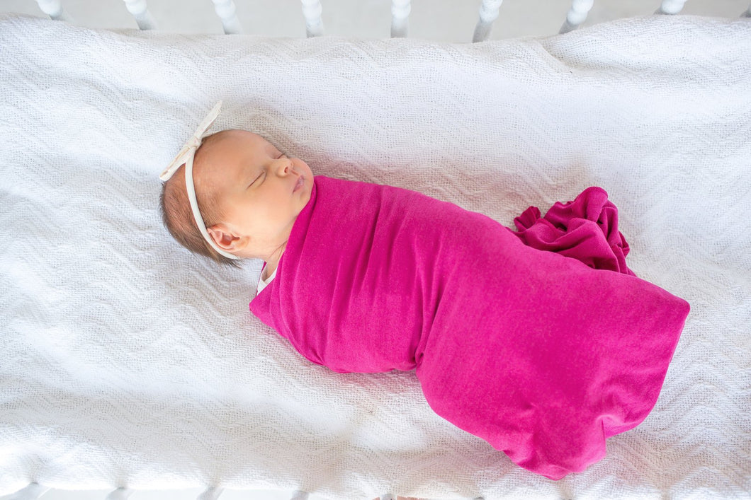 Berry Knit Swaddle Blanket