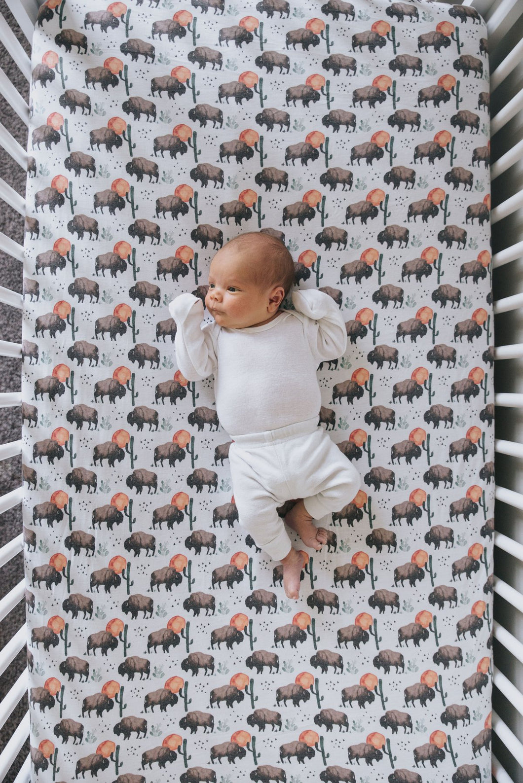 Bison Knit Fitted Crib Sheet