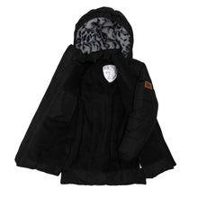 Load image into Gallery viewer, Black Puffer Long Winter Coat

