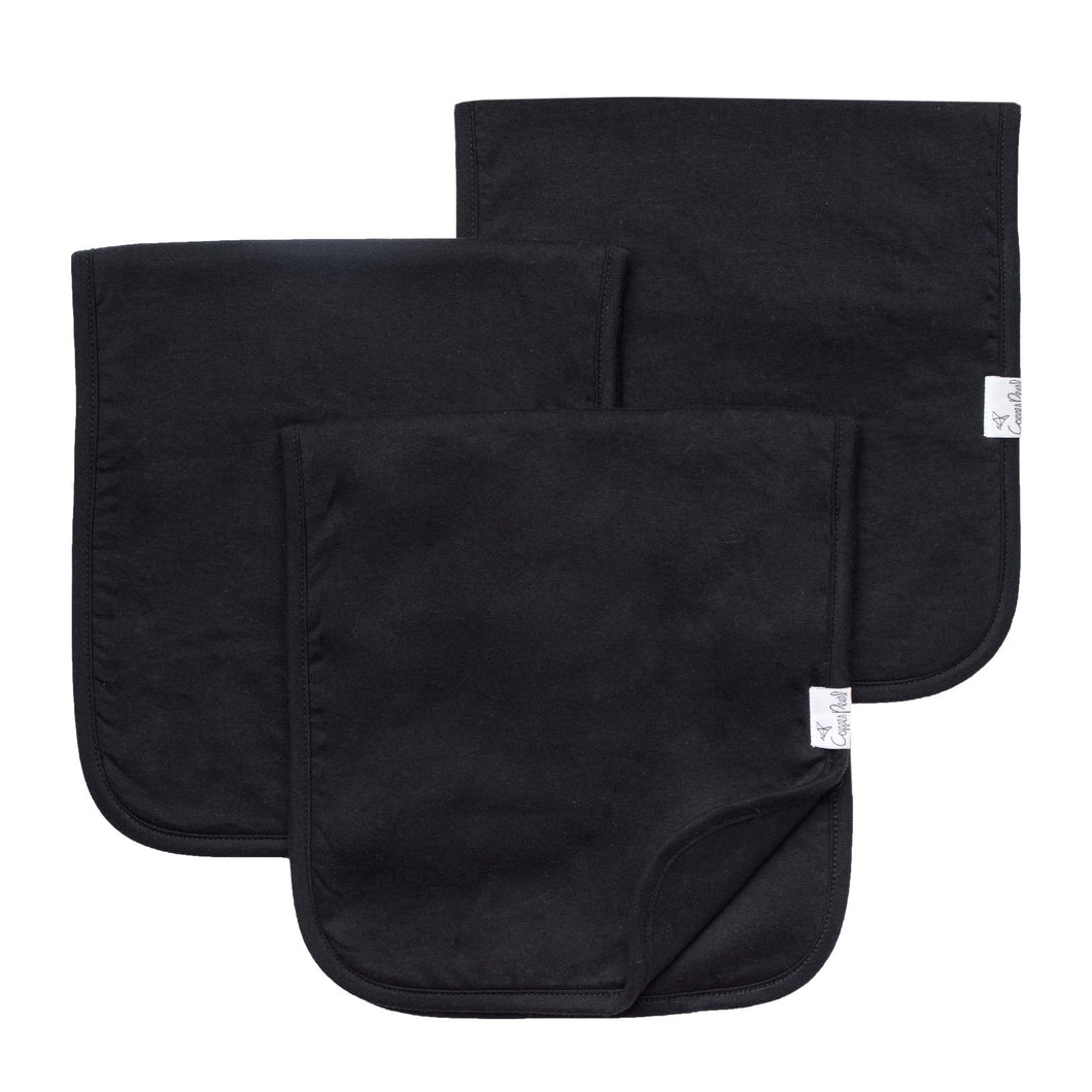 Black Basics Burp Cloth Set (3-pack)