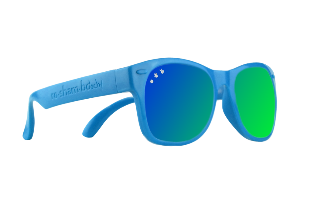 Blue Mirrored Green Toddler Shades